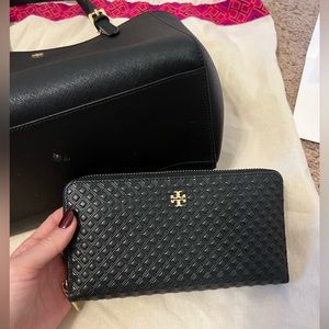 Leather wallet - TORY BURCH